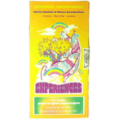 Expérience Cacahuètes (Chocolat au lait 50%, cacahuètes, fleur de sel), Cacao Expérience